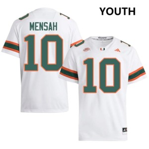 White Youth #10 Miami Hurricanes NCAA Darian Mensah College Football Jerseys 381244-569